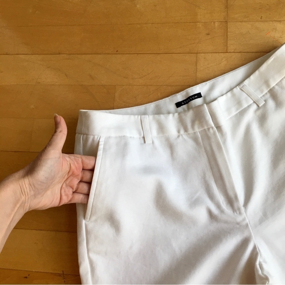 Jones New York High-Rise, Stretch, Straight Leg Capri Pant, White, Size 8 - Picture 8 of 17